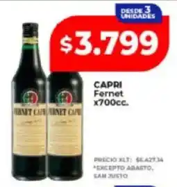 Supermayorista Vital Capri fernet oferta