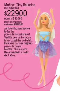 Millanel Cosmética Muñeca Tiny Bailarina oferta