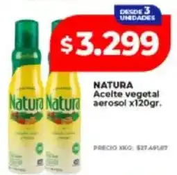 Supermayorista Vital Natura aceite vegetal aerosol oferta
