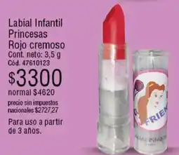 Millanel Cosmética Princesas labial infantil oferta