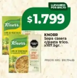Supermayorista Vital Knorr sopa casera c/pasta trico oferta