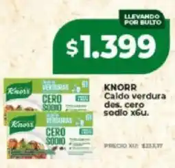 Supermayorista Vital Knorr caldo verdura des. cero sodio xgu. oferta