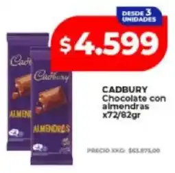 Supermayorista Vital Cadbury chocolate con almendras oferta