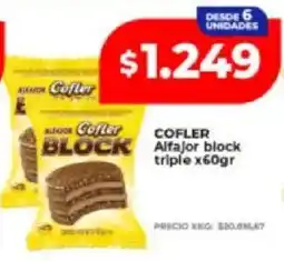 Supermayorista Vital Cofler alfajor block triple oferta
