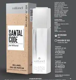 Millanel Cosmética Millanel santal code oferta
