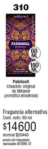 Millanel Cosmética Millanel patchouli oferta