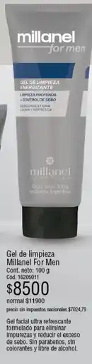 Millanel Cosmética Millanel gel de limpieza energizante for men oferta