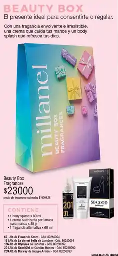 Millanel Cosmética Millanel beauty box fragrances oferta