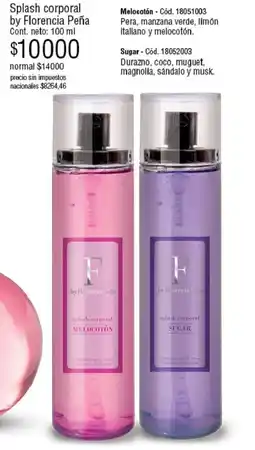 Millanel Cosmética Florecia Peña splash corporal melocotón oferta