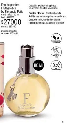 Millanel Cosmética F magnética by florencia peña eau de parfum oferta