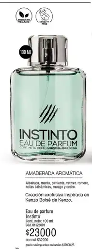 Millanel Cosmética Millanol instinto eau de parfum oferta