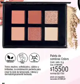 Millanel Cosmética Colors paleta de sombras oferta