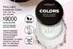 Millanel Cosmética Millanel polvo volátil translúcido colors oferta