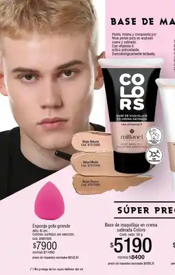Millanel Cosmética millanel base de maquillaje en crema satinada colors oferta