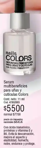 Millanel Cosmética nails colors serum multibeneficios para unas y cuticulas oferta