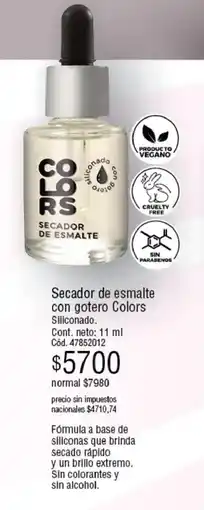 Millanel Cosmética Colors secador de esmalte con gotero oferta