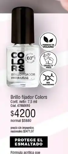 Millanel Cosmética Colors brillo fijador para uñas oferta