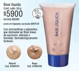 Millanel Cosmética Milanel base líquida para rostro oferta