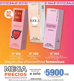 Millanel Cosmética Millanel fragancias alternativas femeninas oferta