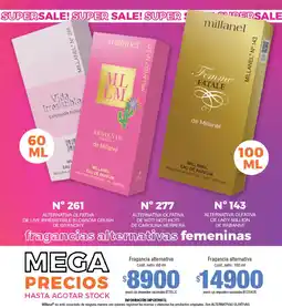 Millanel Cosmética Millanel fragancias alternativas femeninas oferta