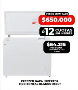 Supermayorista Vital Gafa - freezer gafa inverter horizontal blanco 280lt oferta