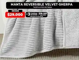 Supermayorista Vital Manta reversible velvet-sherpa oferta