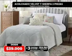Supermayorista Vital Velvet - acolchado velvet y sherpa 2 piezas oferta
