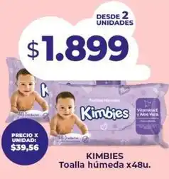 Supermayorista Vital Kimbies - toalla húmeda x48u oferta
