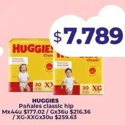 Supermayorista Vital Huggies - pañales classic hip mx44u / xg-xxgx30u oferta