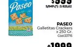 Diarco Paseo - galletitas crackers x 250 gr. cód:33715 oferta