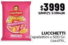 Diarco Lucchetti - capelettini x 500 gr. c uevo:4770 oferta