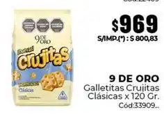 Diarco 9 de oro - galletitas crujitas clásicas x 120 gr. cód:33909 oferta