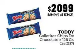 Diarco Toddy - galletitas chips de chocolate x 126 gr. cód:33571 oferta