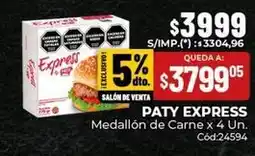 Diarco Express - medallón de carne x 4 un. cód:24594 oferta