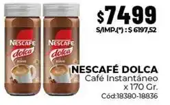 Diarco Nescafé - nescafé dolca café instantáneo oferta