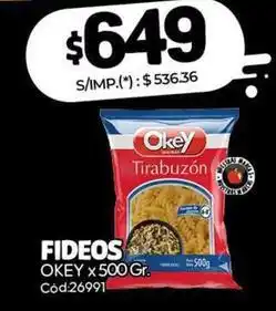 Diarco Okey - fideos okey x 500 gr. cód:26991 oferta