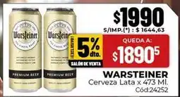 Diarco Warsteiner - cerveza lata x 473 ml. cód.24252 oferta