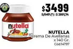 Diarco Nutella - crema de avellanas x 140 gr. c uevo:14797 oferta
