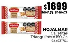 Diarco Hojalmar - galletitas triangulitos x 150 gr. cód:33176 oferta