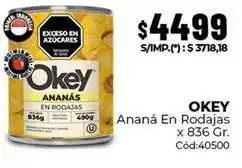 Diarco Okey - ananá en rodajas x 836 gr oferta