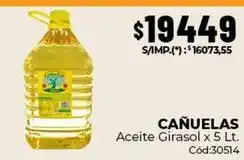 Diarco Cañuelas - aceite girasol x 5 lt. cód:30514 oferta