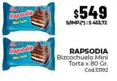 Diarco Rapsodia - bizcochuelo mini torta x 80 gr oferta