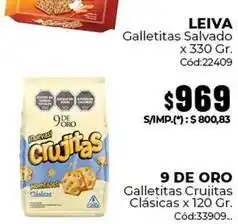 Diarco Leiva - galletitas salvado x 330 gr. cód:22409 oferta