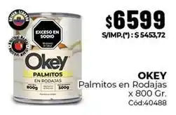 Diarco Okey - palmitos en rodajas x 800 gr oferta