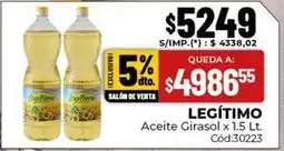 Diarco Legítimo - aceite girasol oferta