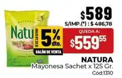Diarco Natura - mayonesa sachet oferta