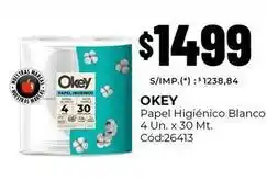 Diarco Okey - papel higi00enico blanco 4 un. x 30 mt. c00d:26413 oferta