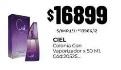 Diarco Ciel - colonia con vaporizador x 50 ml. cód:20525 oferta