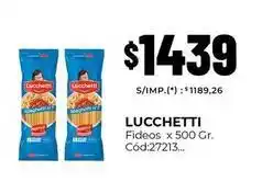 Diarco Lucchetti - fideos x 500 gr. cód:27213 oferta