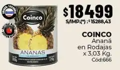 Diarco Coinco - ananá en rodajas x 3,03 kg oferta